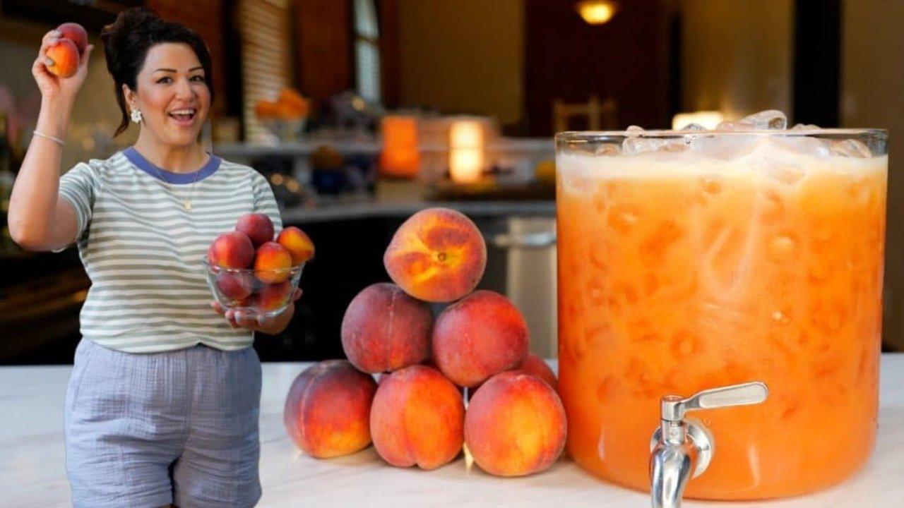Refreshing Peach & Raspberry Juice Recipe