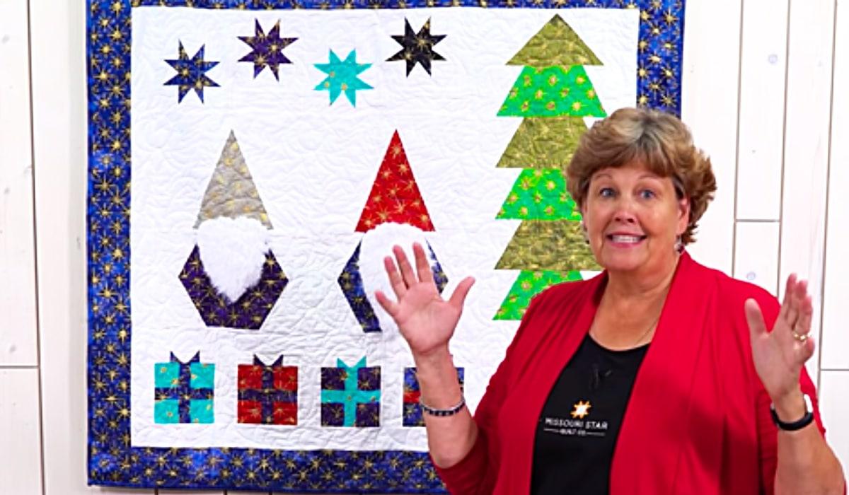 Winter Gnome Wall Hanging Quilt With Free Pattern