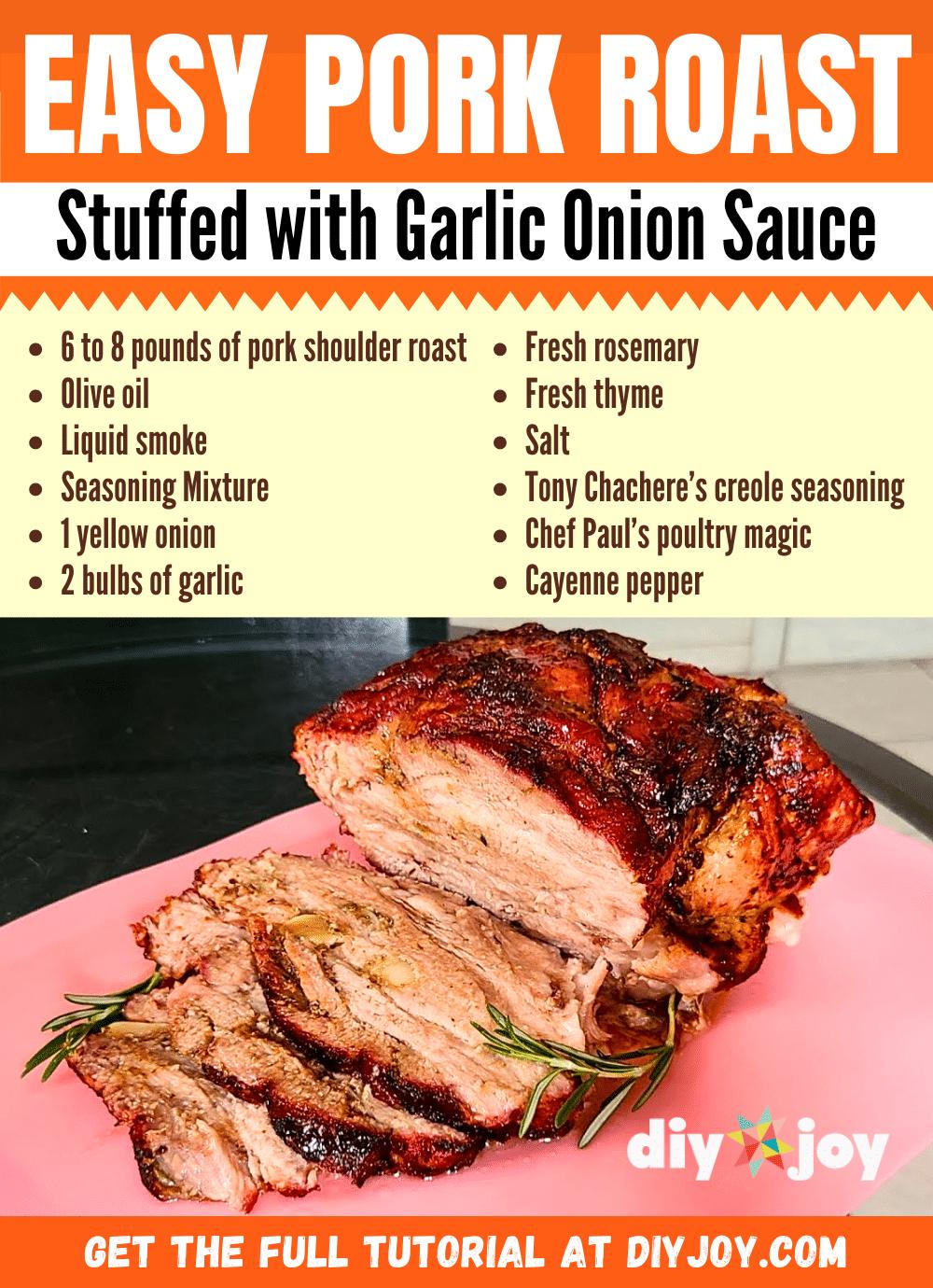 Pork Roast Stuffed with Garlic and Onion