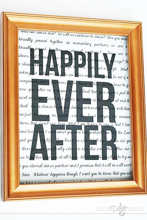 Framed Print Wedding Gift, simple enough for a first try at the craft and warmth that a plain corner was missing