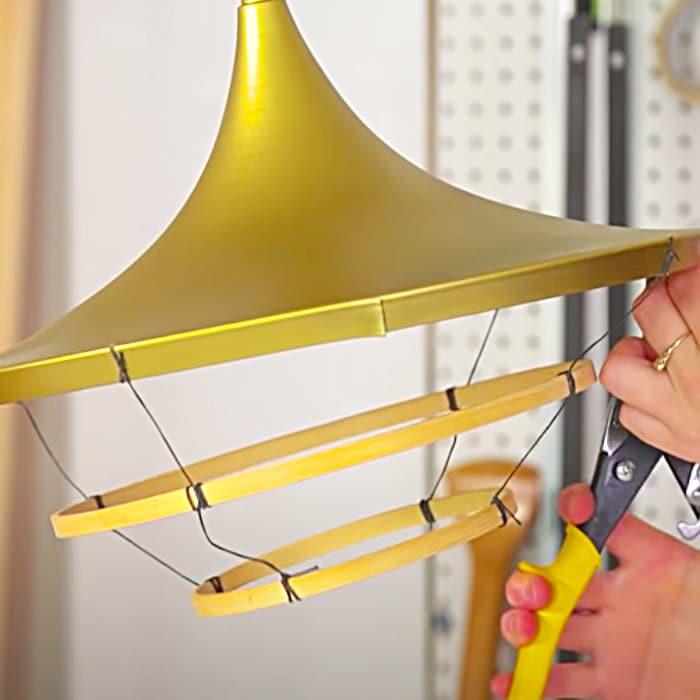 How To Make A Fringe Light Fixture - DIY Home Decor - DIY Lighting Ideas