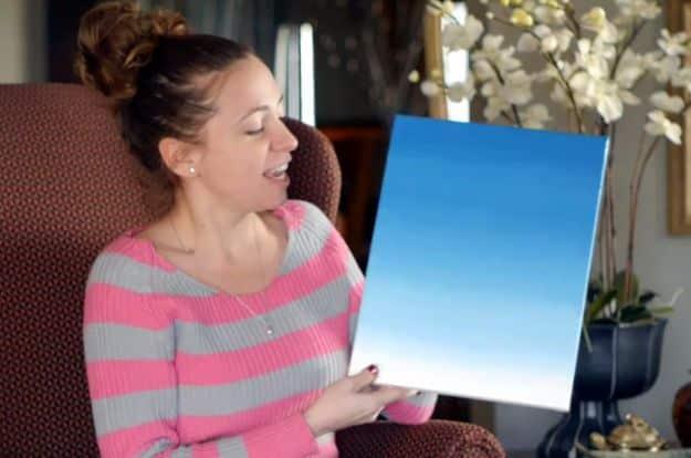 DIY Canvas Painting Ideas - Ombre Canvas Painting DIY - Cool and Easy Wall Art Ideas You Can Make On A Budget #painting #diyart #diygifts