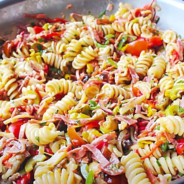Easy Salad Ideas - Antipasto Pasta Salad Recipe - How To Make Italian Salad