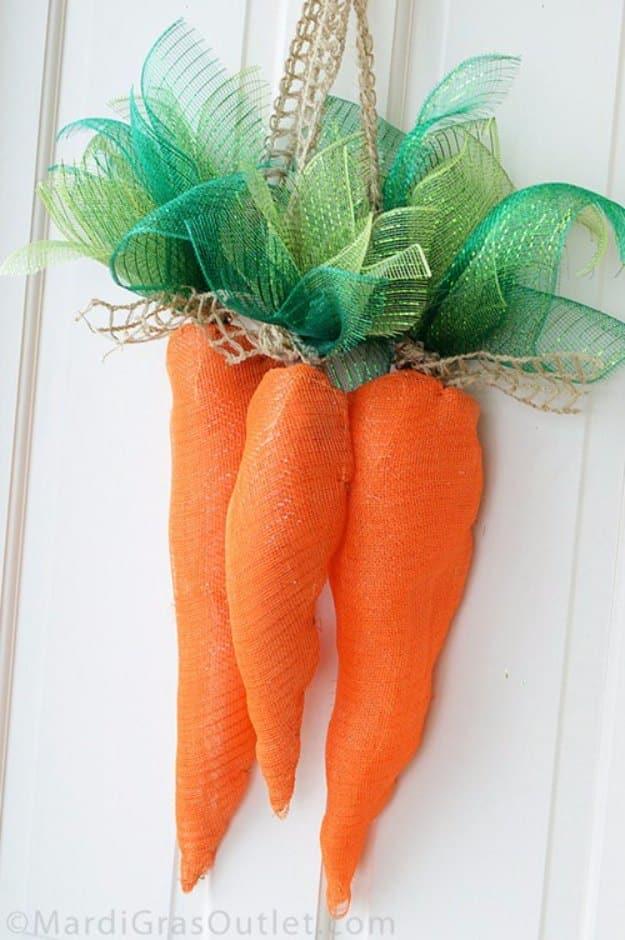 Mesh Carrots Easter Decor, an easter decoration idea worth trying this season and great for your home
