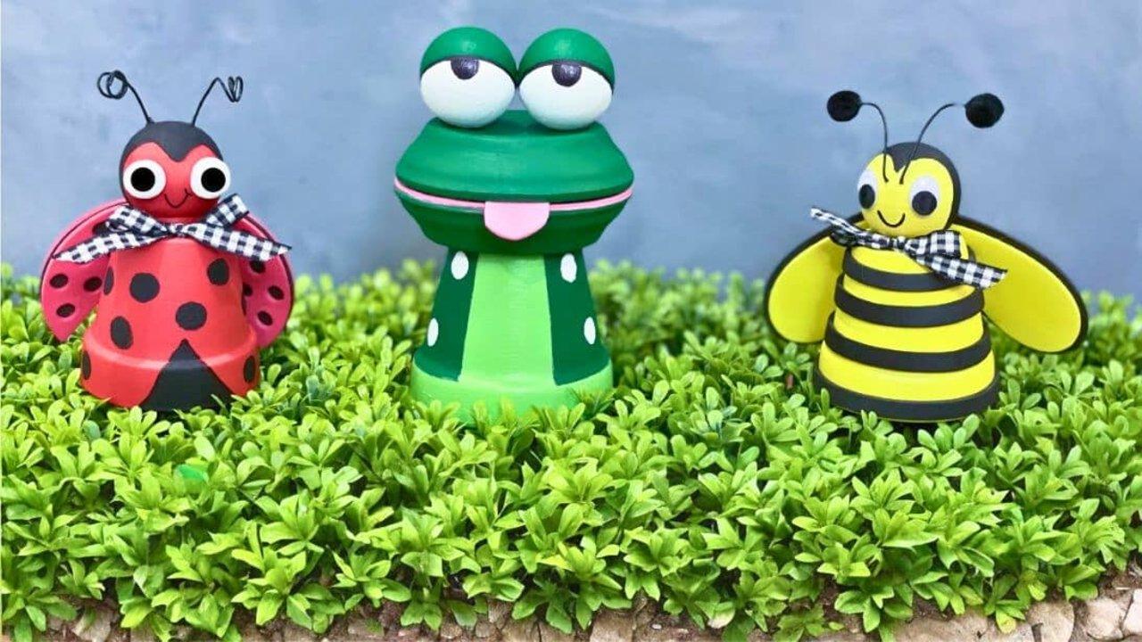 Clay Pot Patio Pet Garden Decor