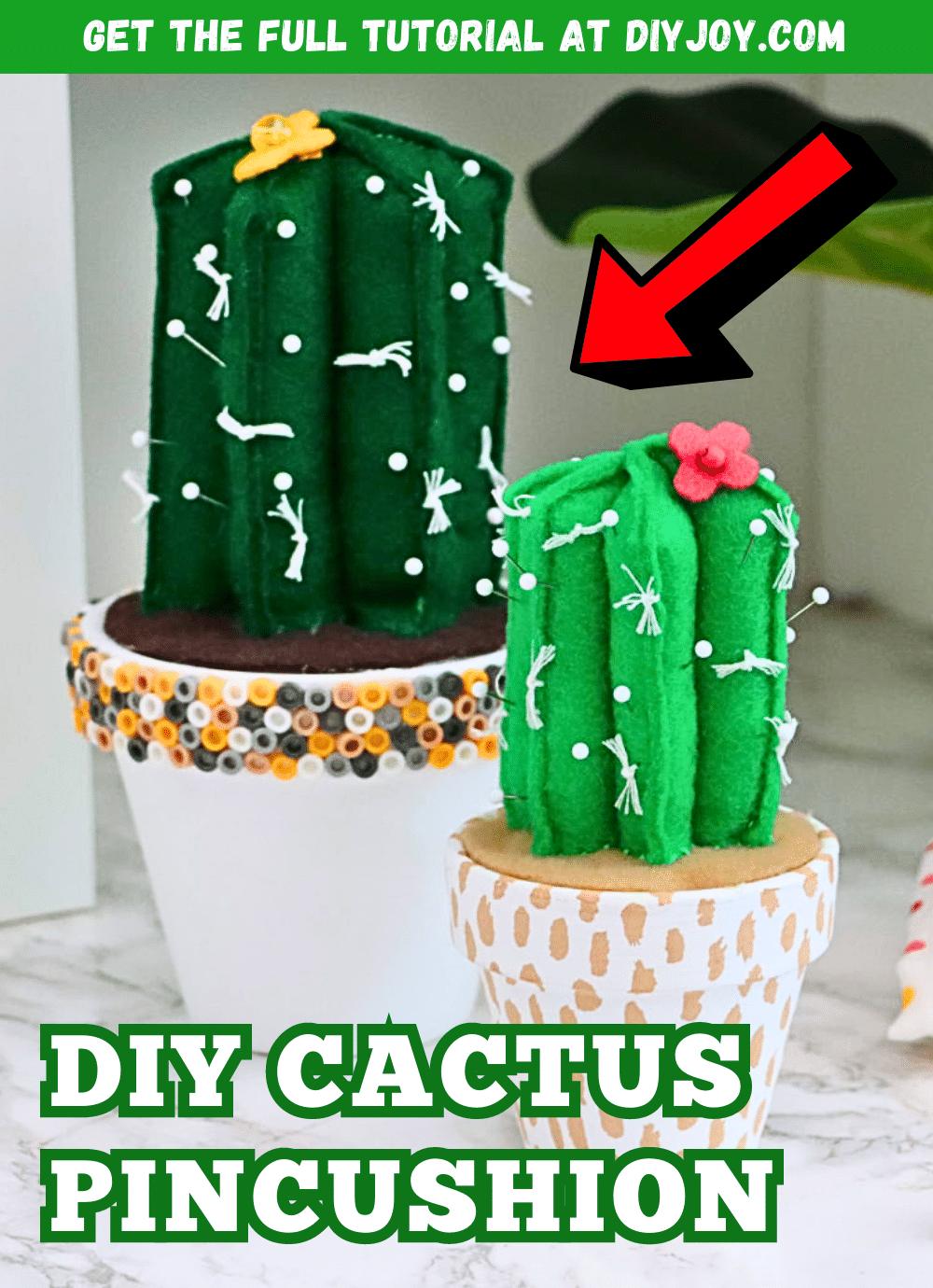 Easy DIY Cactus Pincushion