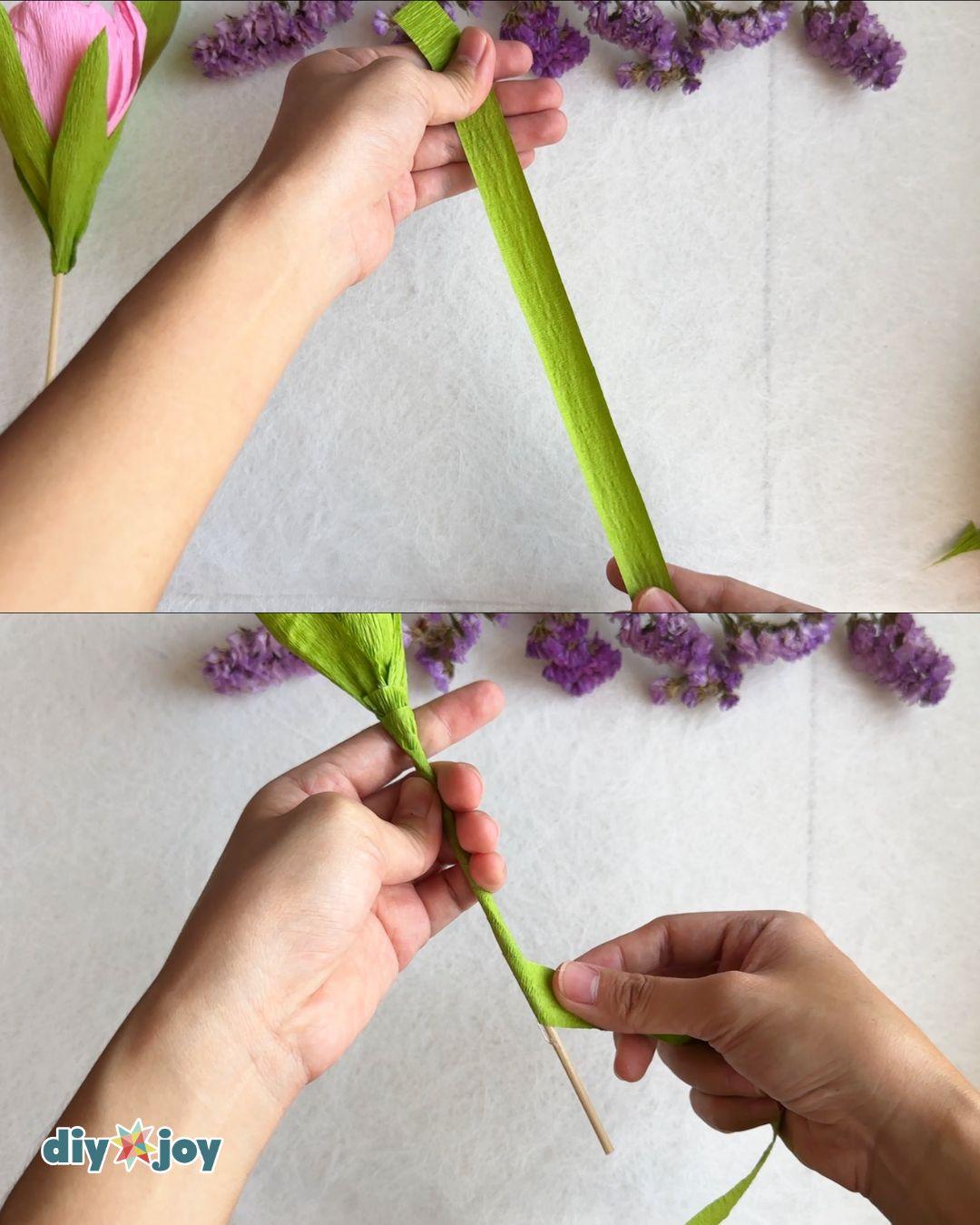 Paper Tulips Chocolate — how to make crepe paper flowers