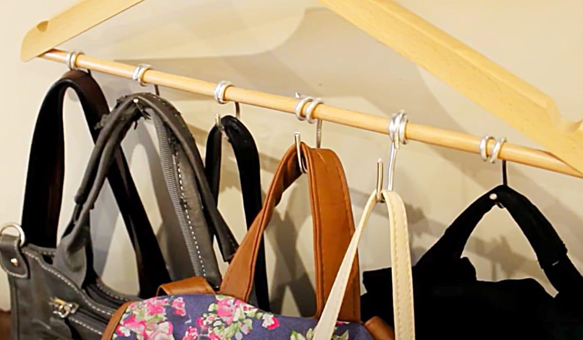 How To Make A Purse Holder From A Coat Hanger