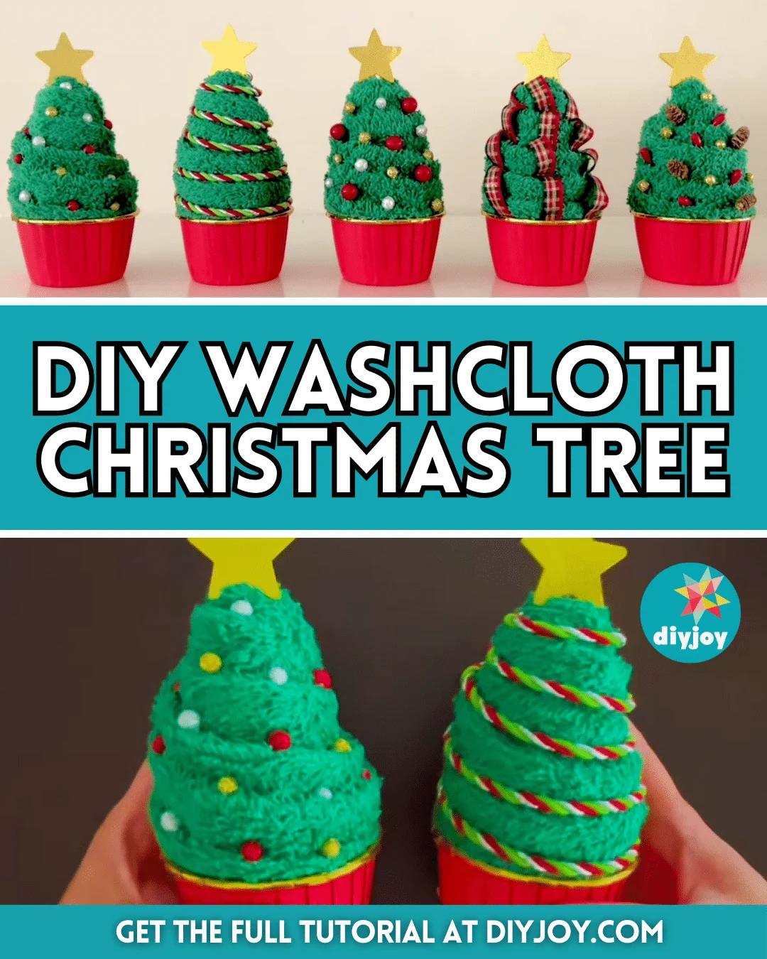 Easy DIY Washcloth Christmas Tree