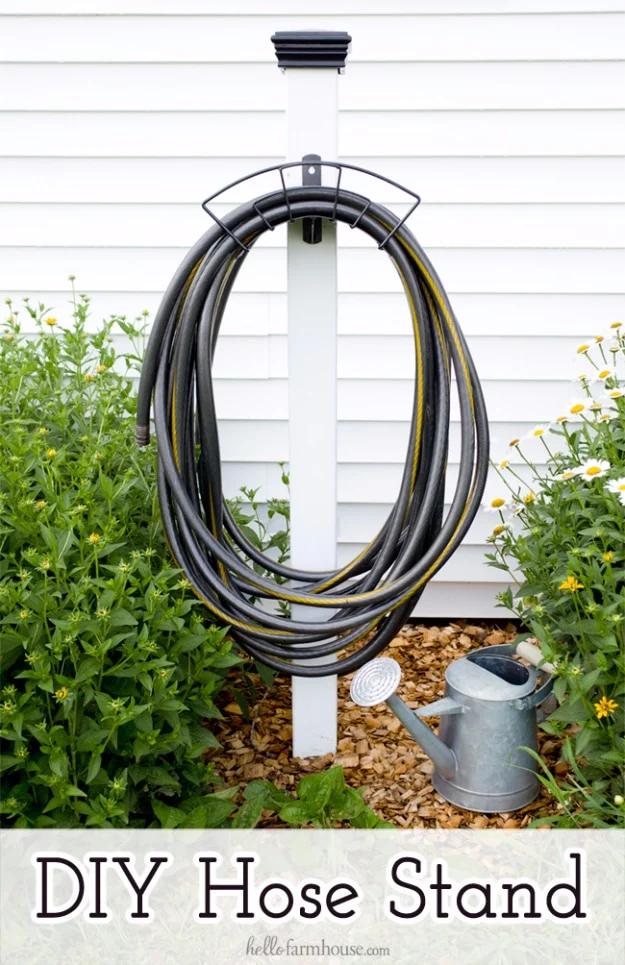 DIY Hose Stand for Outdoors, low pressure enough to try this weekend and a clever way to use what you already own