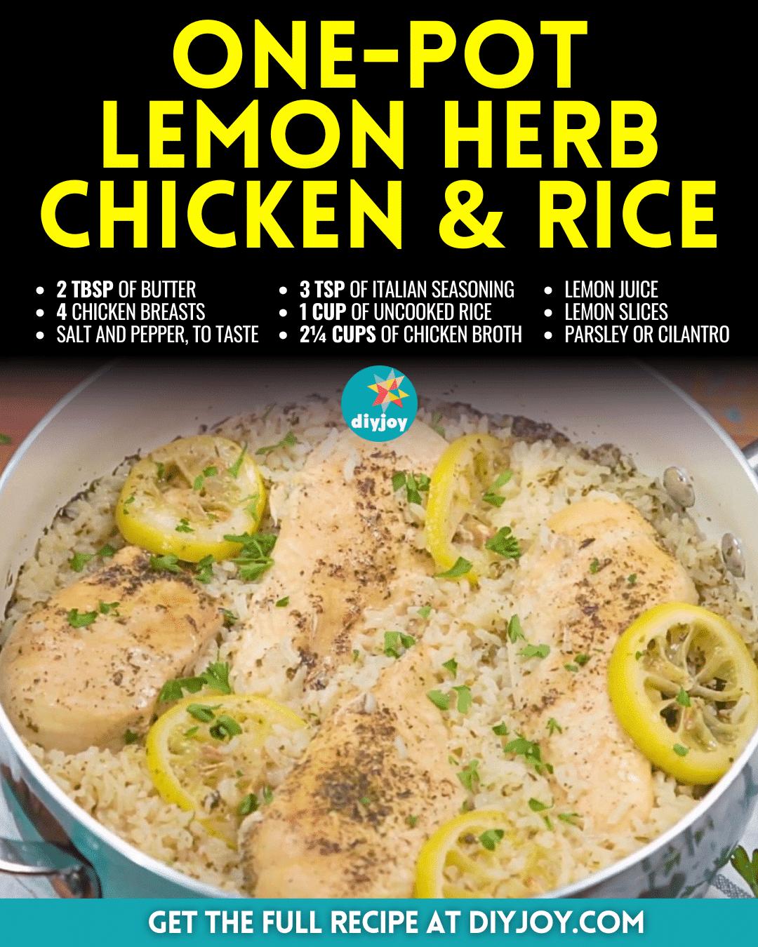 Easy One-Pot Lemon Herb Chicken & Rice Recipe