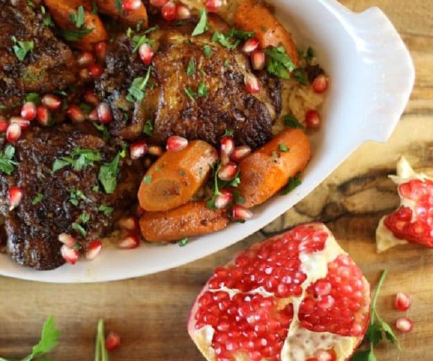Healthy Crockpot Chicken Recipes - Easy Slow Cooker Chicken with Walnuts & Pomegranate - DIY Projects & Crafts by Sueeye at