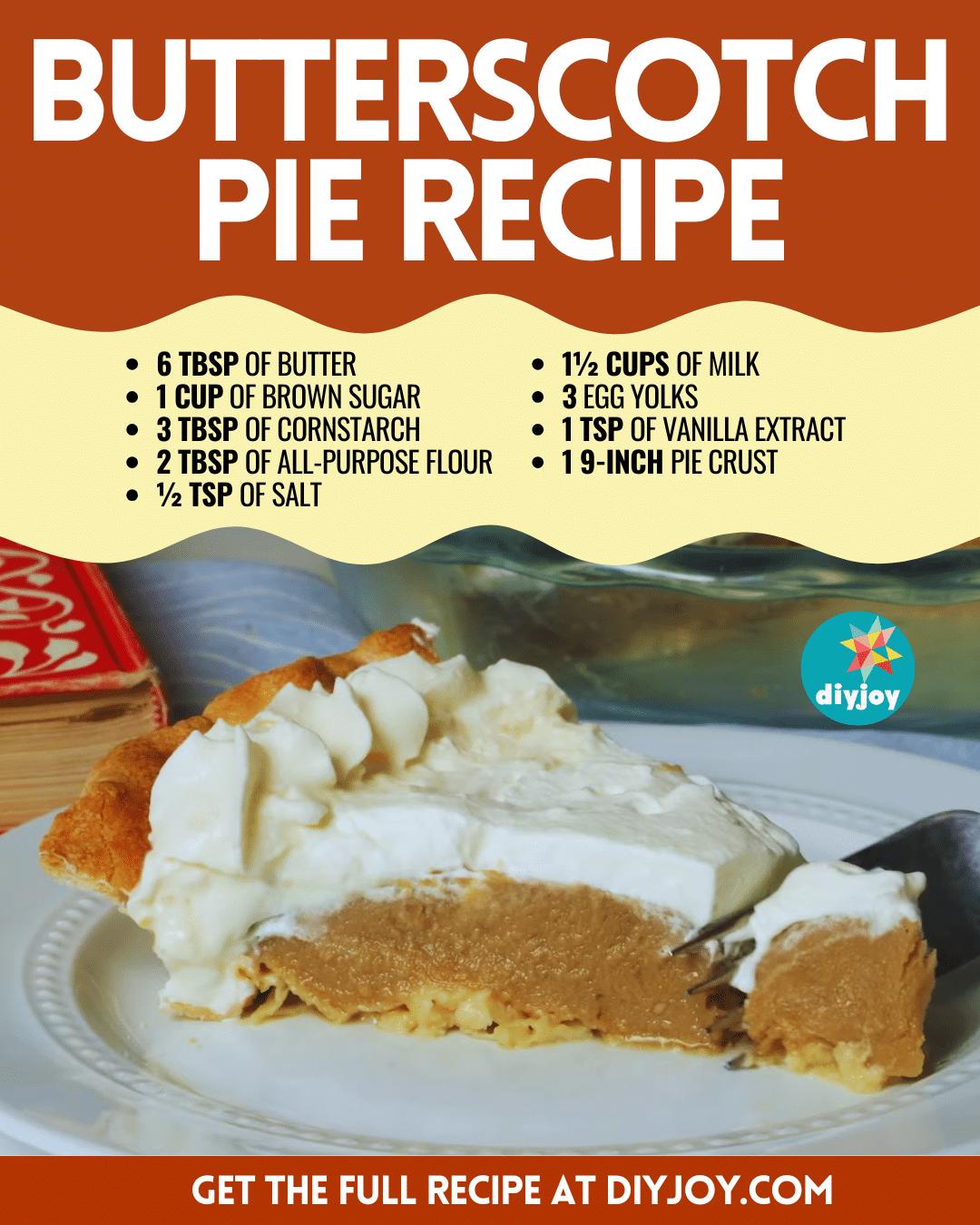 Easy Butterscotch Pie Recipe