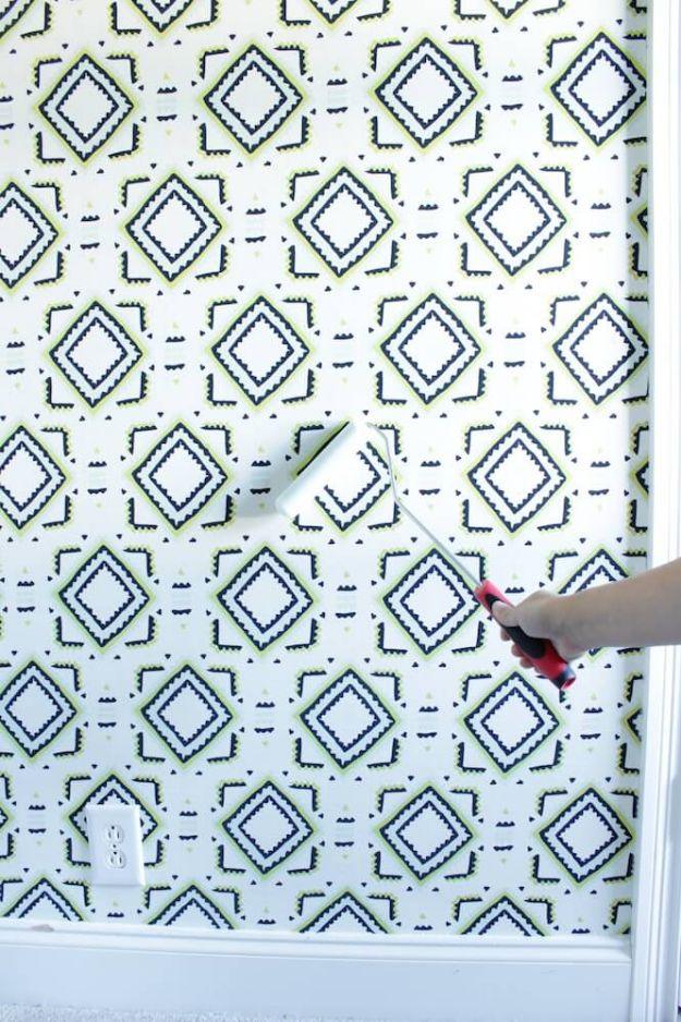 DIY Fabric Wallpaper, a wallpaper tip worth trying at home and a budget friendly way to update the space