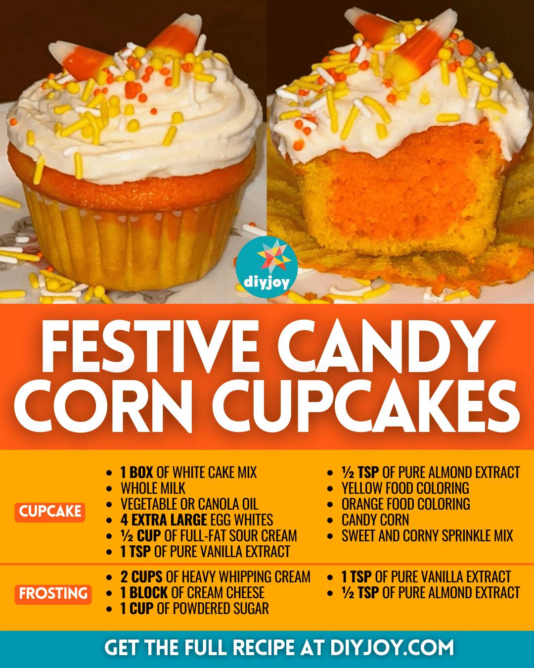 Festive Candy Corn Cupcakes Recipe