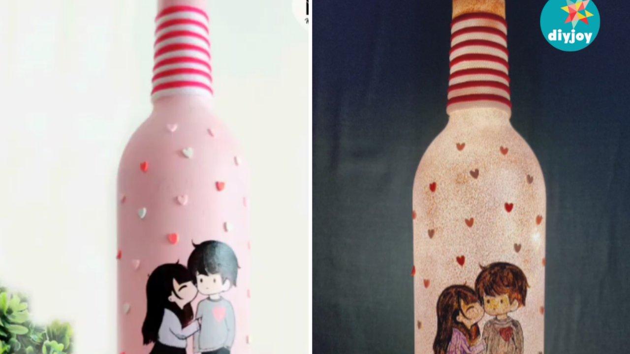 Super Easy & Simple DIY Painted Bottle Gift Idea