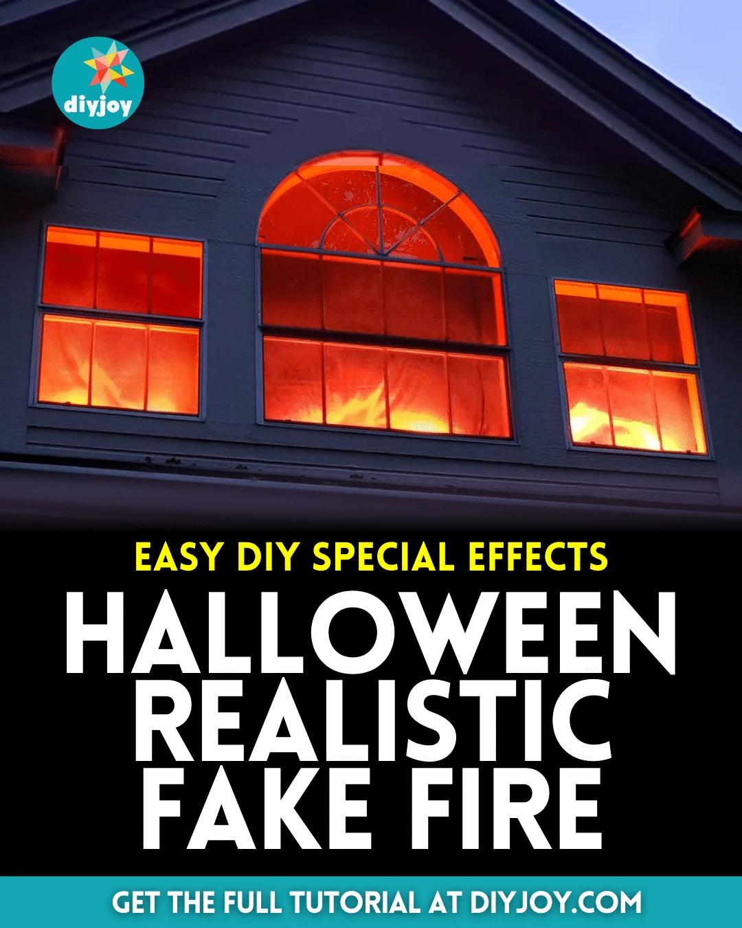 Easy DIY Halloween Realistic Fake Fire