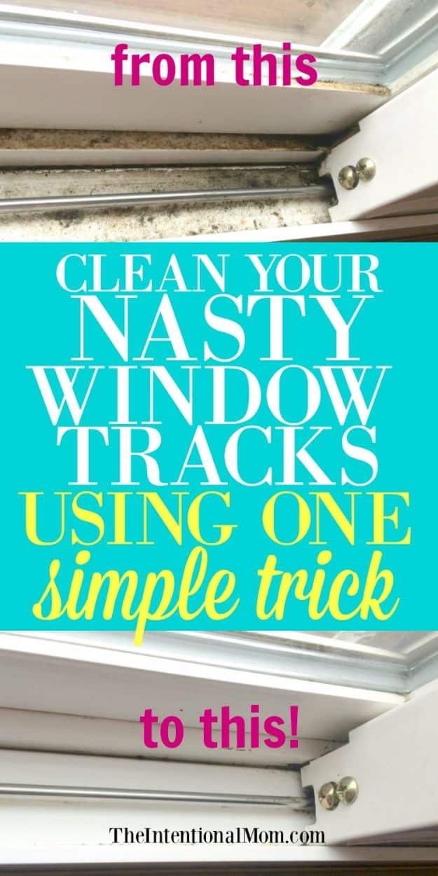 Clean Your Nasty Window Tracks Using One Simple Trick, a faster household shortcut, and one less thing to dread doing later