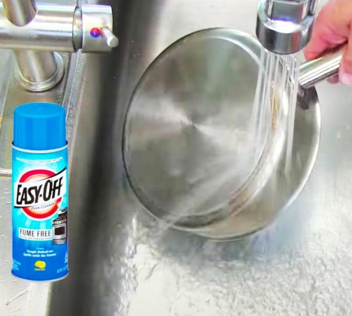 Use Easy Off Oven Cleaner To Scrub Pots And Pans
