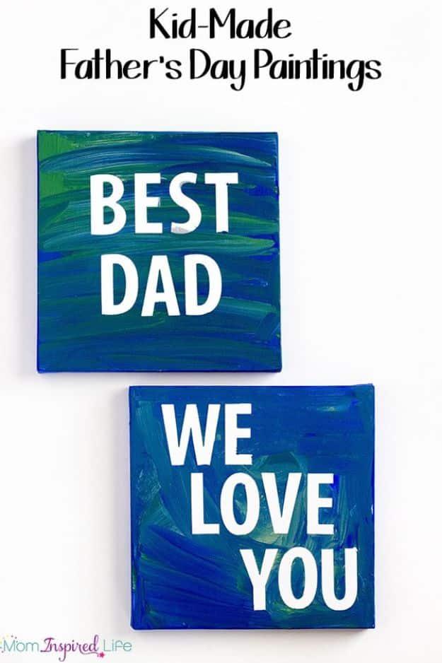 Father's Day Paintings from Kids, no special tools required to start and an idea worth saving for later