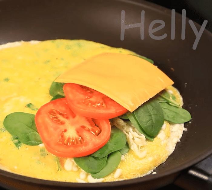 Super Quick Breakfast Quesadillas cheesy tomatoes