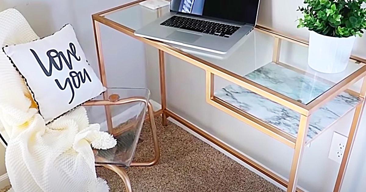 $40 IKEA Desk Idea
