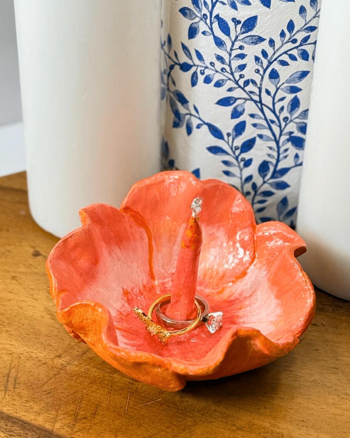 Easy Air Dry Clay Ring Holder — easy clay ring holder for beginners