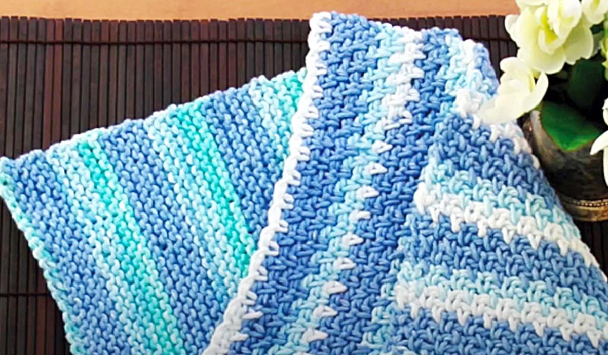 How To Crochet A Moss Stitch Dishcloth