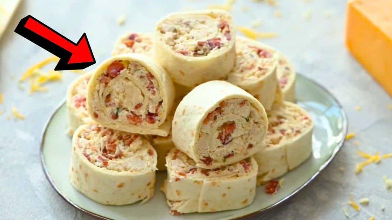 15-Minute Chicken Bacon Ranch Pinwheels Recipe