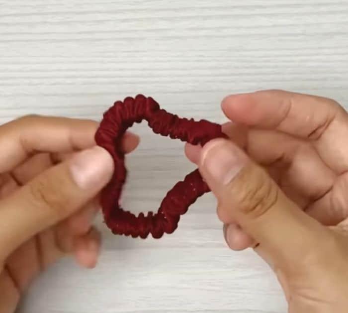DIY Flower Satin Silk Scrunchies Project
