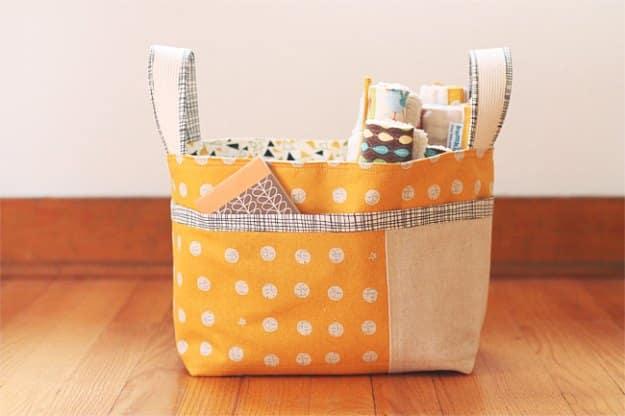 Divided Diaper Basket, great for a first time gift maker to attempt and better than a store bought version