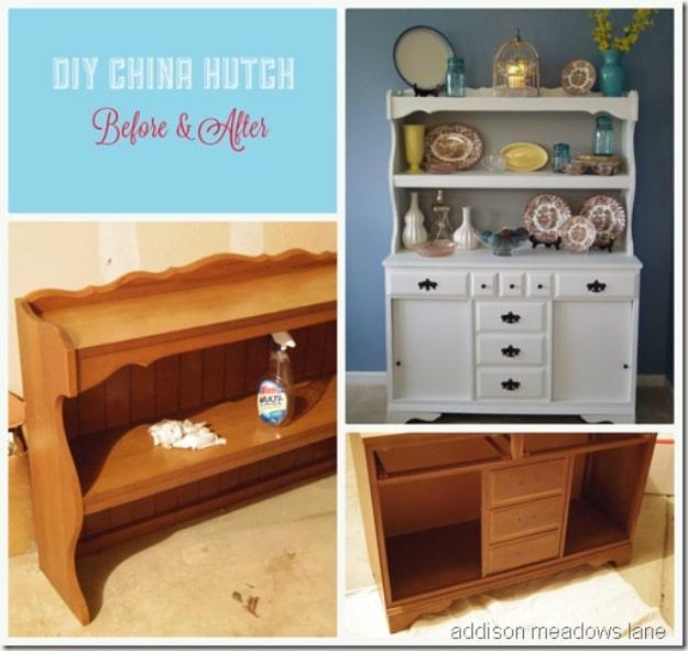 Upcycled China Hutch, an upcycled furniture idea worth trying at home and an idea worth saving for later