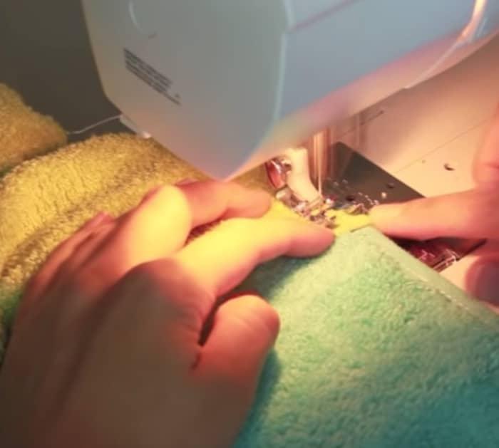 Make a cheap easy quick hooded towel