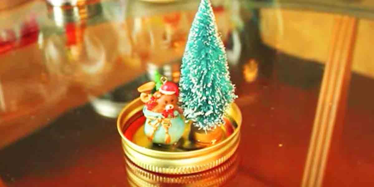 She Glues A Small Tree And Ornament to A Mason Jar Lid And Watch What She Does Next!