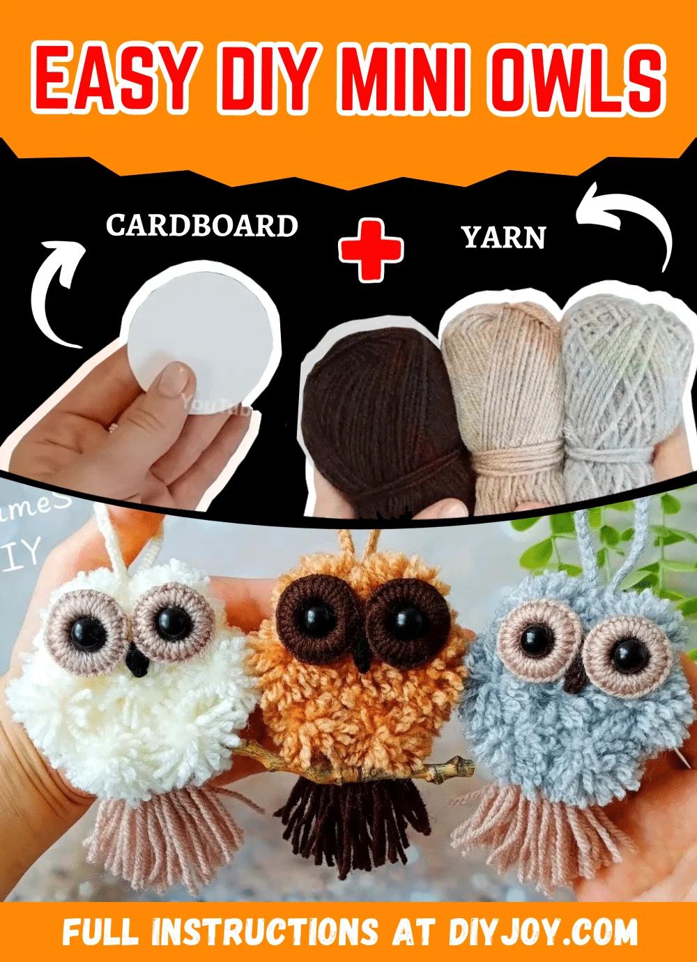 How To Make Owlets Using Yarn