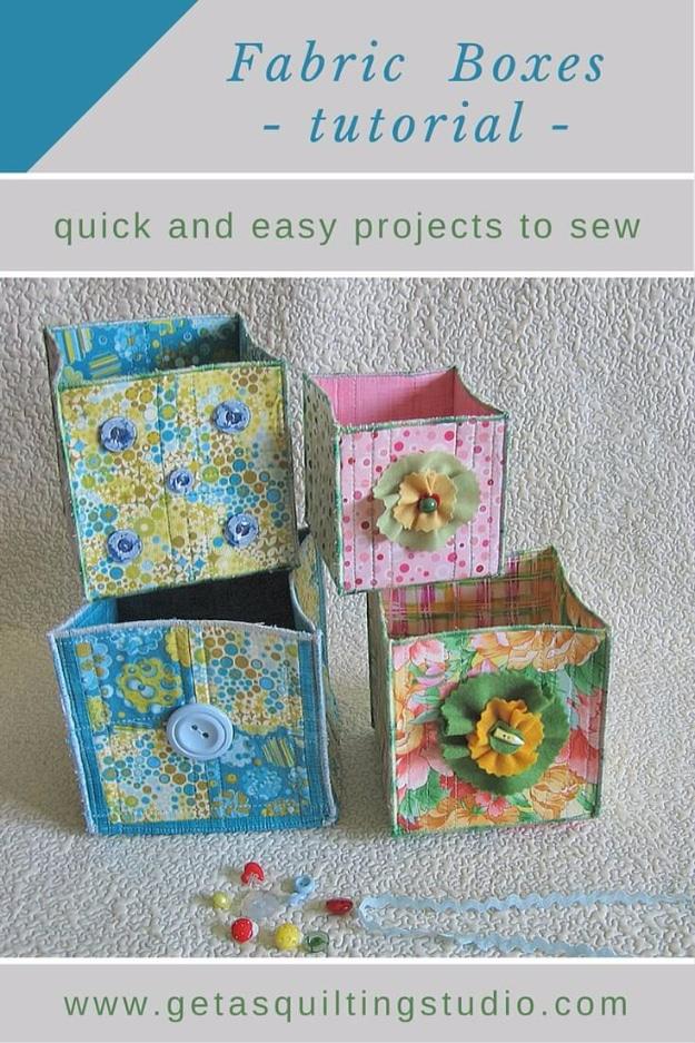 Best Quilting Projects for DIY Gifts - Fabric Boxes - Things You Can Quilt and Sew for Friends, Family and Christmas Gift Ideas - Easy and Quick Quilting Patterns for Presents To G