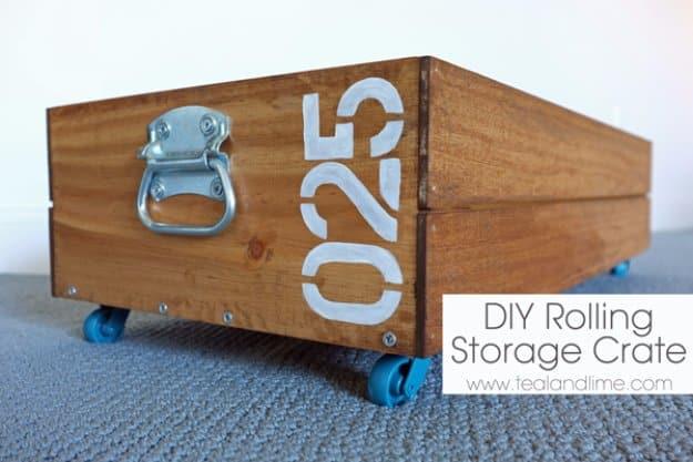 DIY Rolling Storage Crate, a clever DIY storage idea worth building this weekend and a favorite pick from this roundup