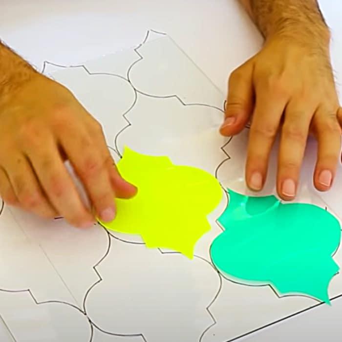 Easy Stained Glass Panels - DIY Faux Moroccan Stained Glass - Room Decor