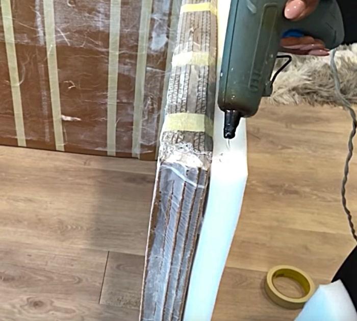 Make a DIY Daybed with storage out of a Samsung TV Box