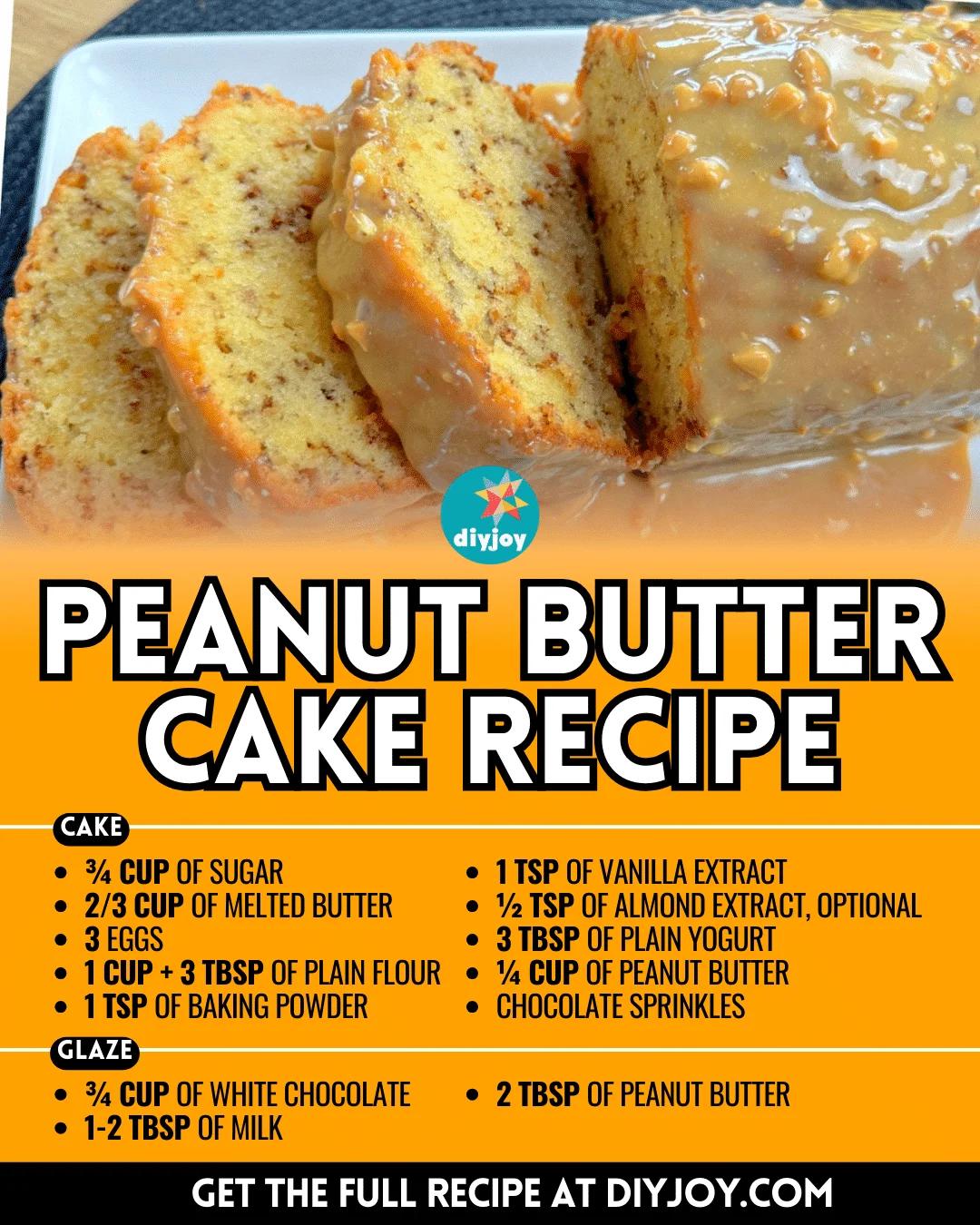 Super Easy Peanut Butter Cake Recipe