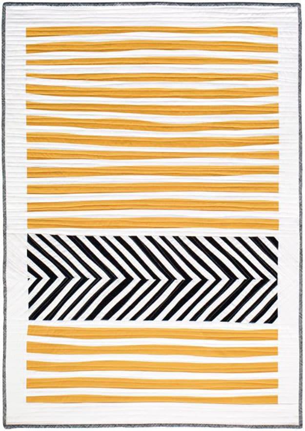 Stripes and Herringbone Quilt Pattern | Modern Sewing Patterns for a Unique Quilt | DIY Projects & Crafts by Sueeye at