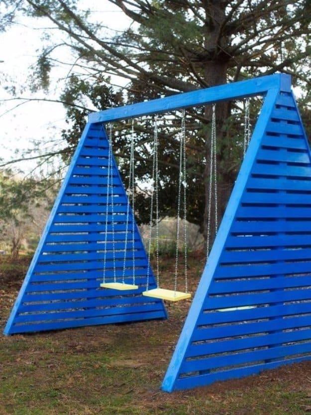 Build a Modern Swingset, a backyard project idea, simple enough for a first try and a satisfying finish for not much work