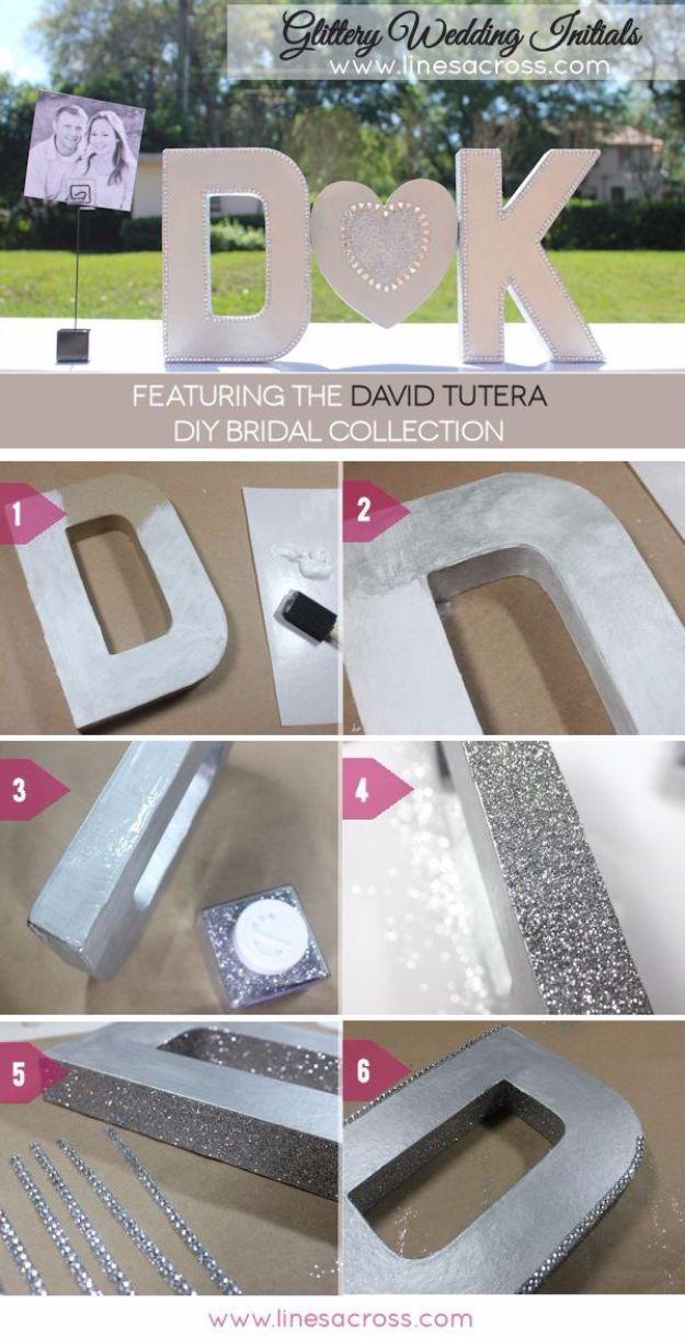DIY Sparkling Metallic Wedding Initials, a farmhouse decor accent, a project neighbors ask where it came from