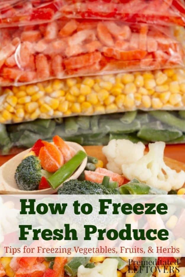 Ways to Save Money in 2018 - Freeze Fresh Produce To Make It Last Longer - Easy Money Saving Ideas and Tips for Budgeting - Cool Idea for Budget Planning and Smart Financial Advice