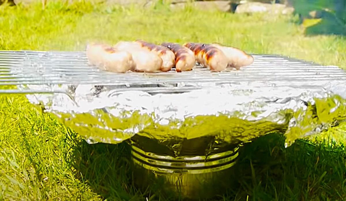 Turn A Large Tin Can Into A Grill