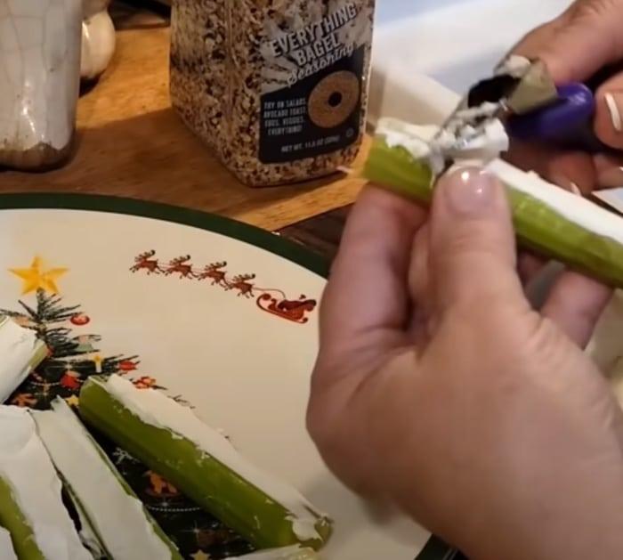 cream cheese and celery appetizer