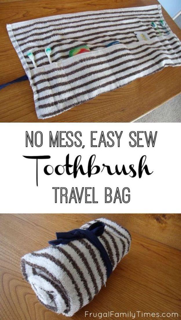 Easy Sew Toothbrush Travel Bag, a summer sewing project worth making this season and a quick weekend sew