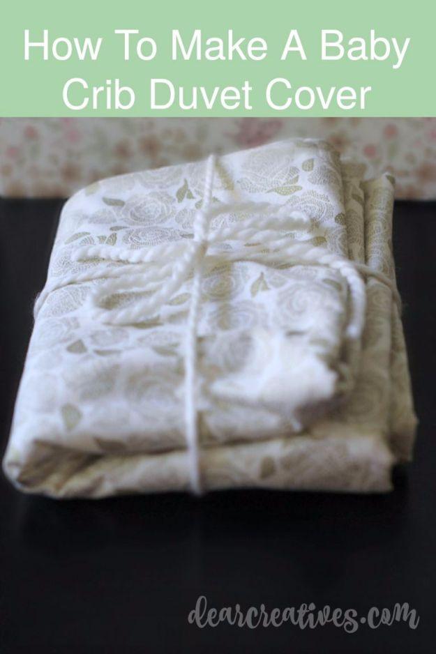 Crib Size Duvet Cover, simple to scale up or down as the layout allows and a personal touch a bought version cannot match
