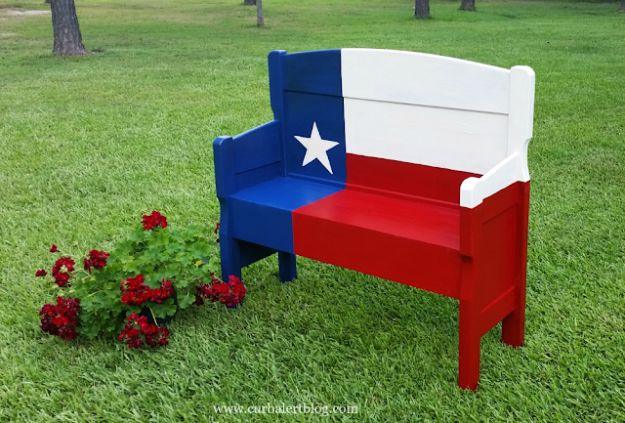 Texas Star Headboard Bench, short enough on steps to wrap up before supper and a statement worth the extra effort