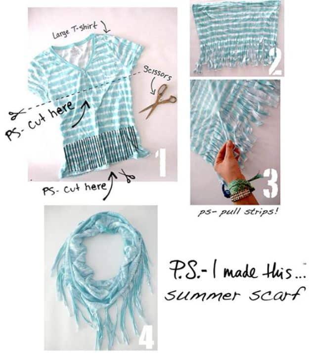 Summer Scarf, straightforward enough to knock out in a day and a great fix using stuff you already have on a shelf